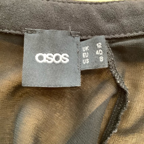 ASOS Black Sheer Detail Romper Size 8 - Picture 9 of 14